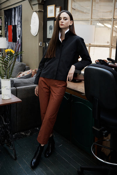 Francoise Cigarette Pant in Rust Italian Broadcloth – KAL RIEMAN