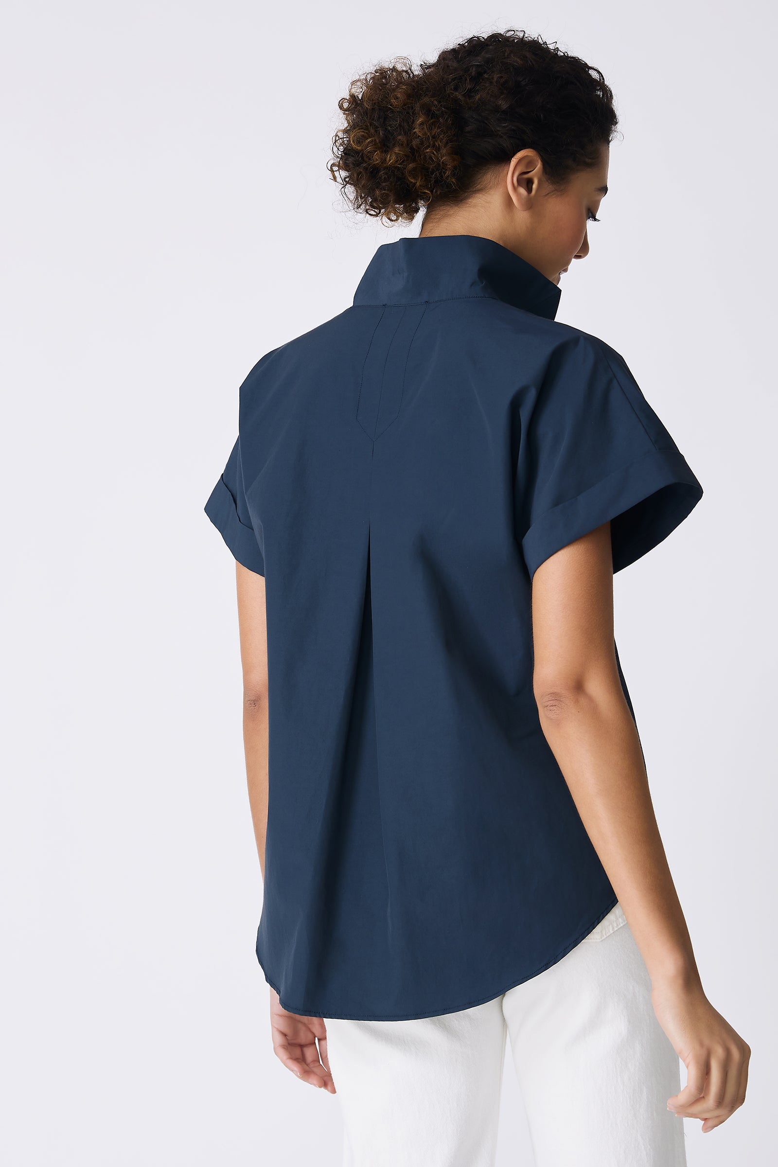 Kal Rieman Ali Kimono Top in Summer Navy on model back view