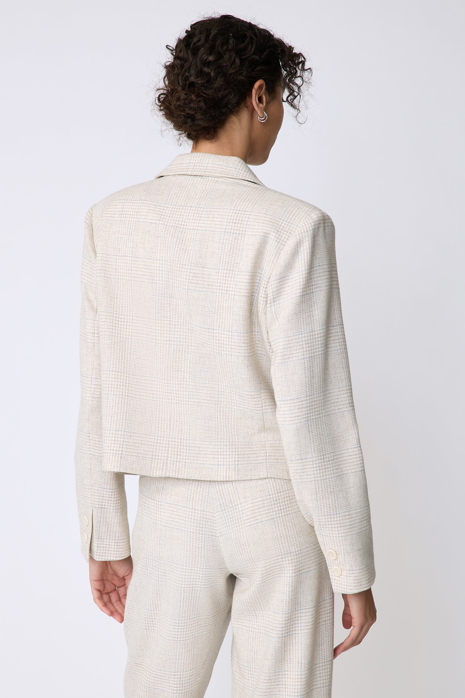 Kal Rieman Dakota Blazer in Italian Summer Plaid on model back view