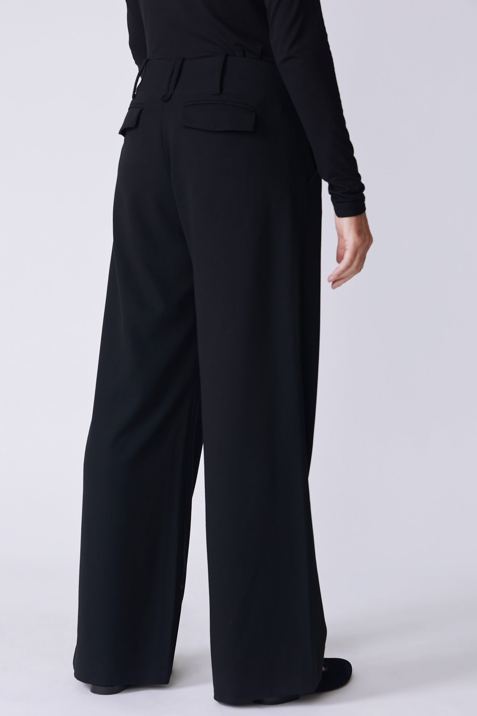 Kal Rieman Gabby Trouser in black on model back view