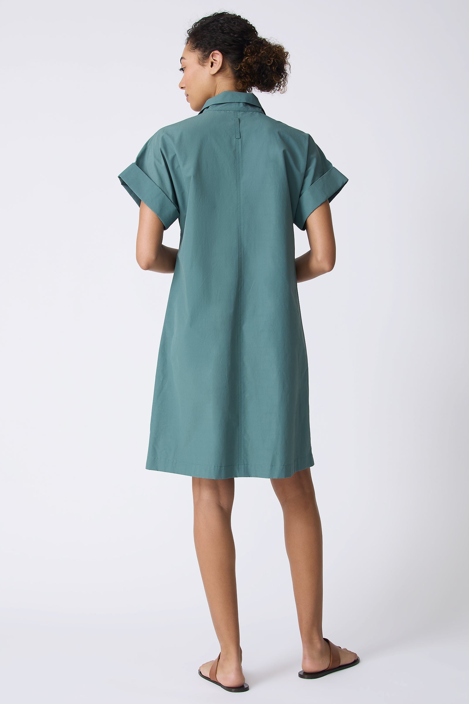 Kal Rieman Holly Kimono Dress in Sage on model full back view