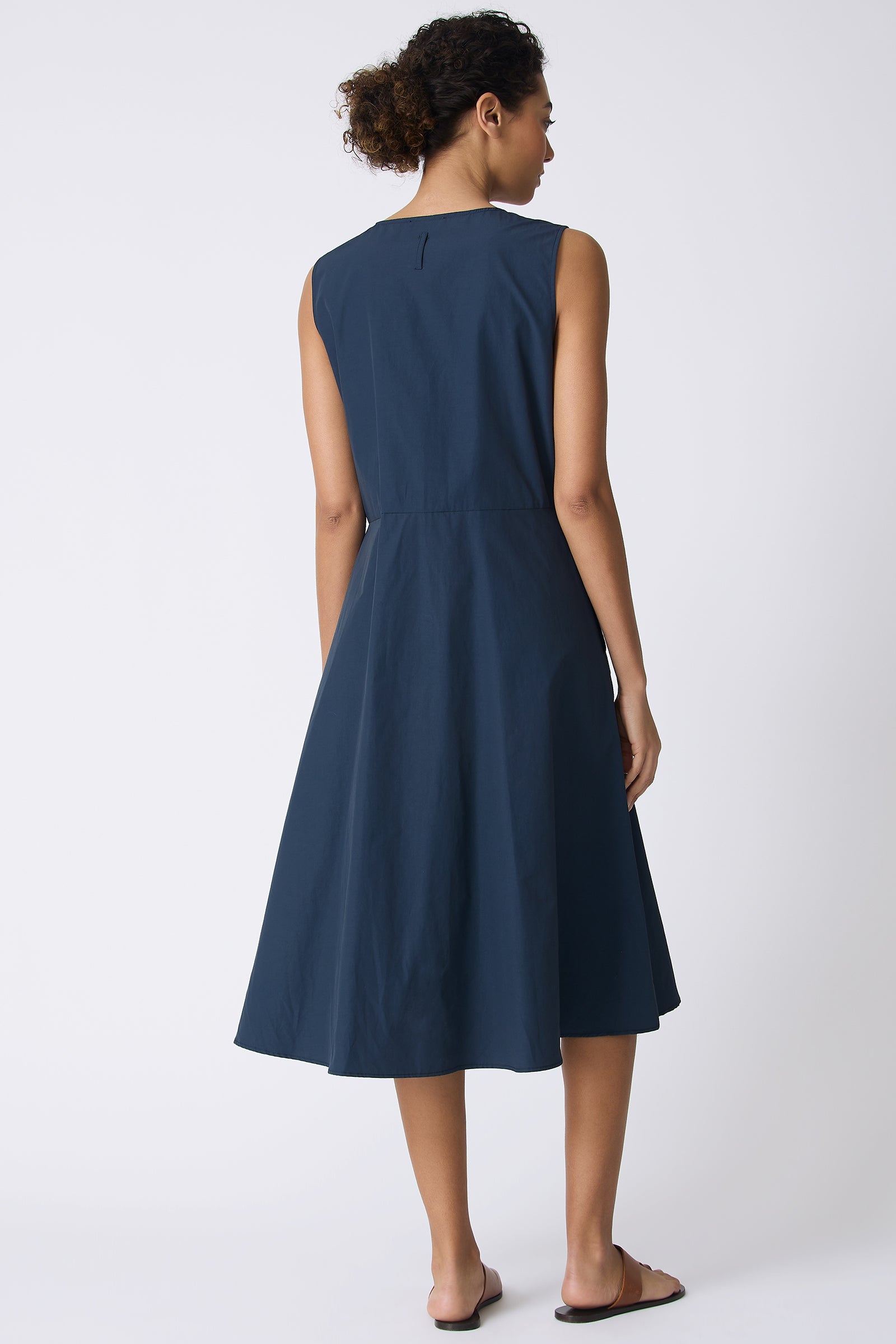 Kal Rieman Marina Dress in Summer Navy on model full back view