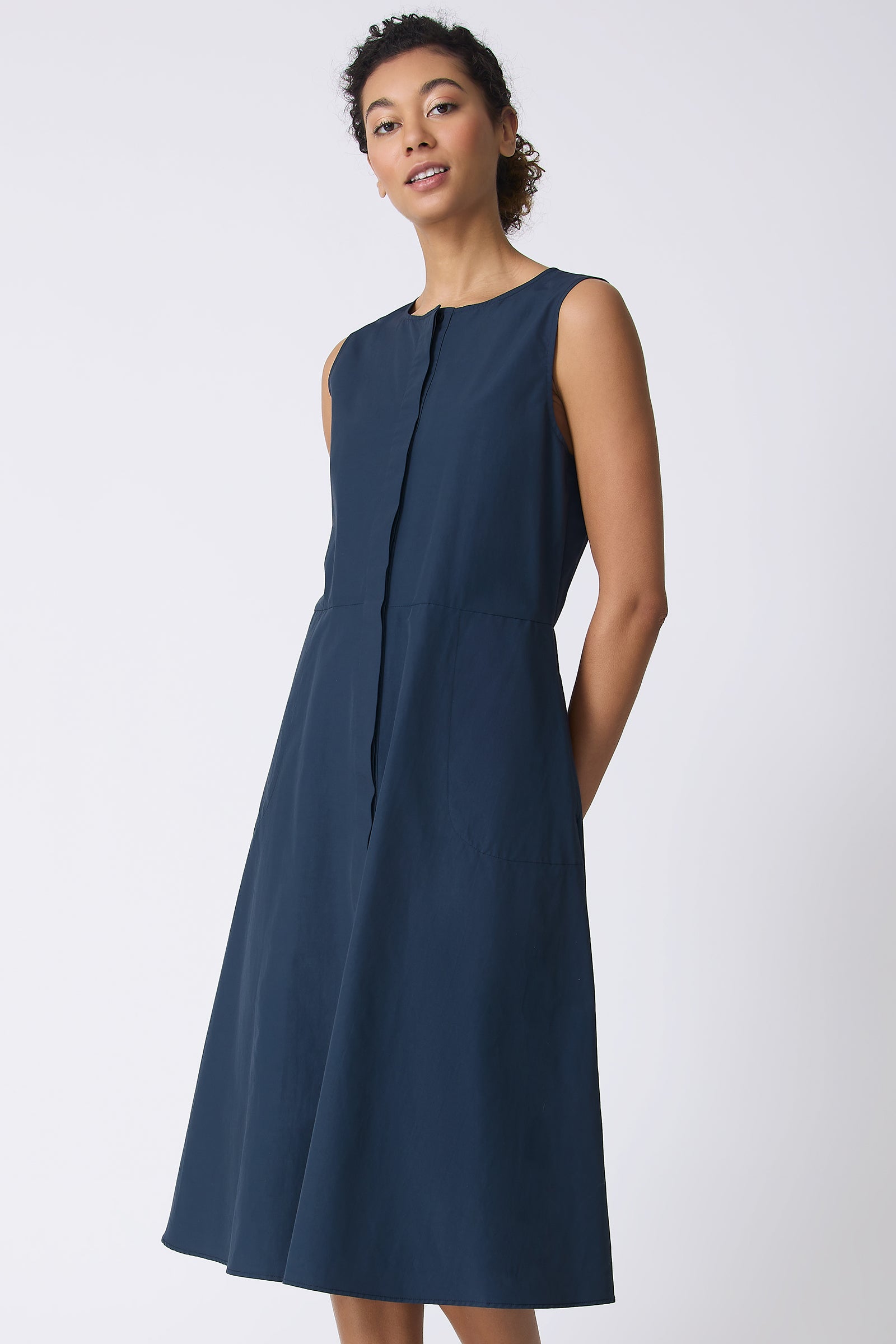 Kal Rieman Marina Dress in Summer Navy on model front view