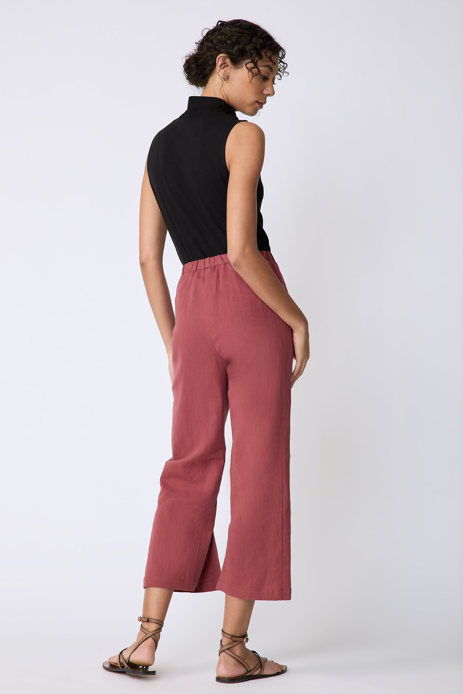 Split Hem Capri Terracotta