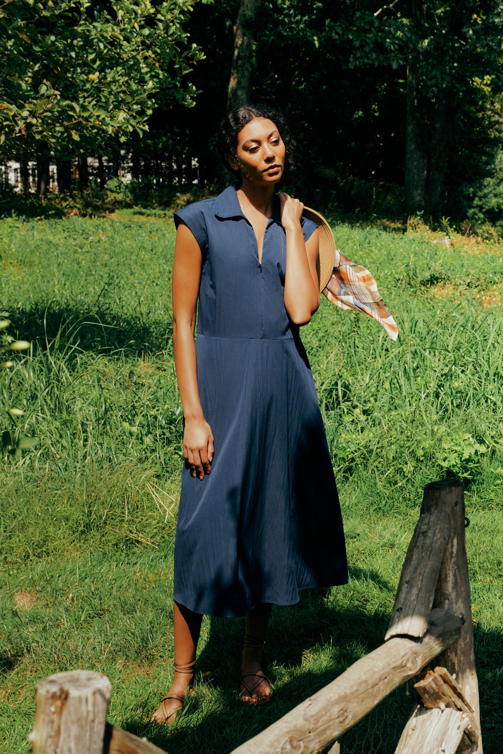 Kal Rieman Savannah Dress in Navy Lookbook image