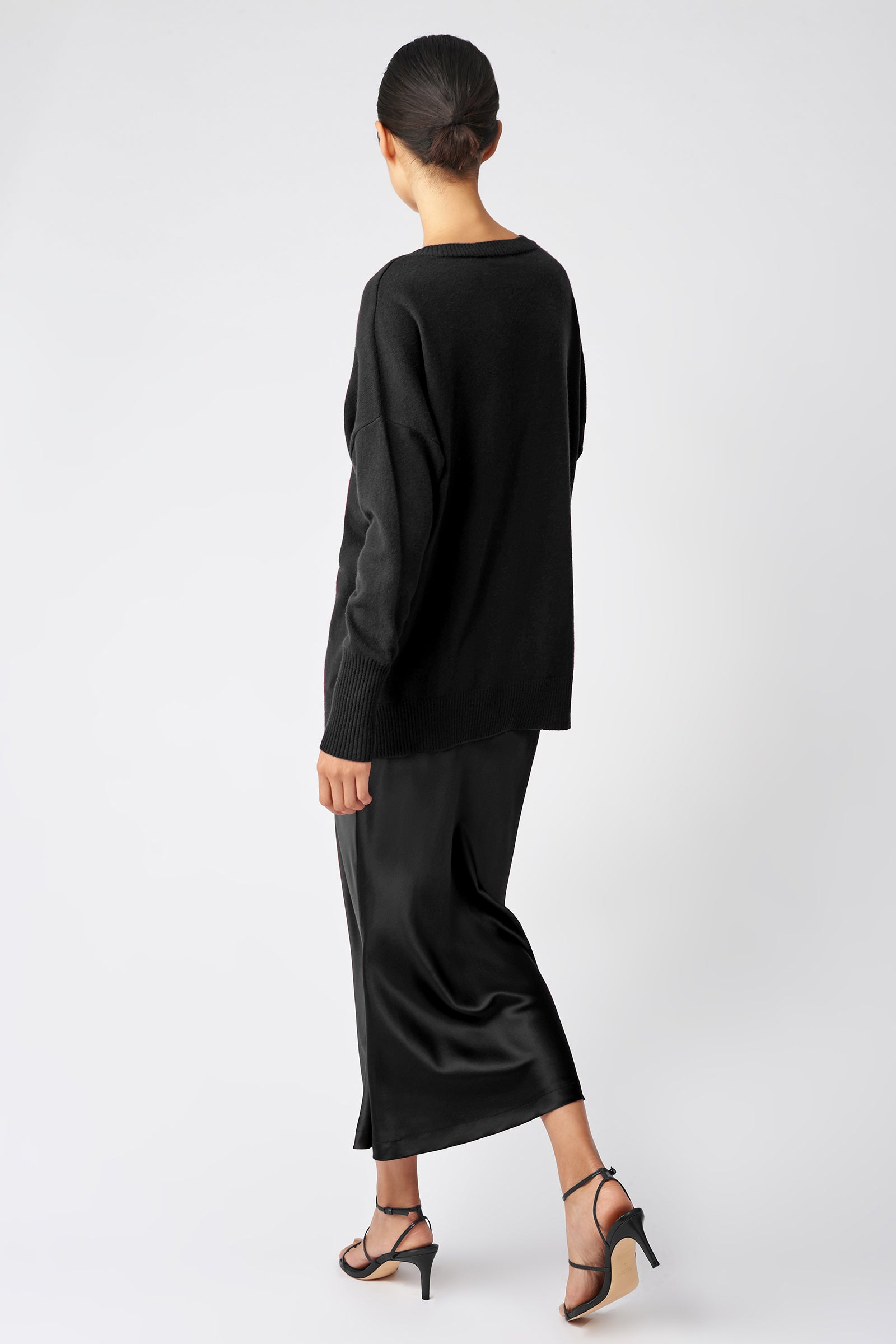 kal rieman bias skirt black back full
