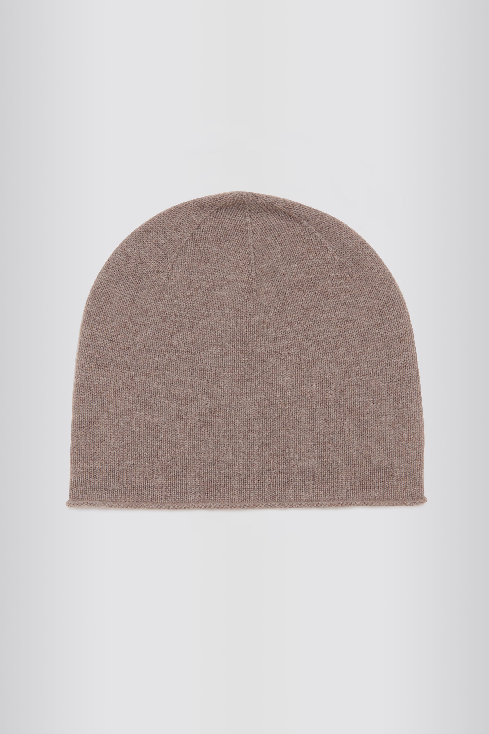 Kal Rieman Cashmere Cap in Drift on Model  Side Close-up View