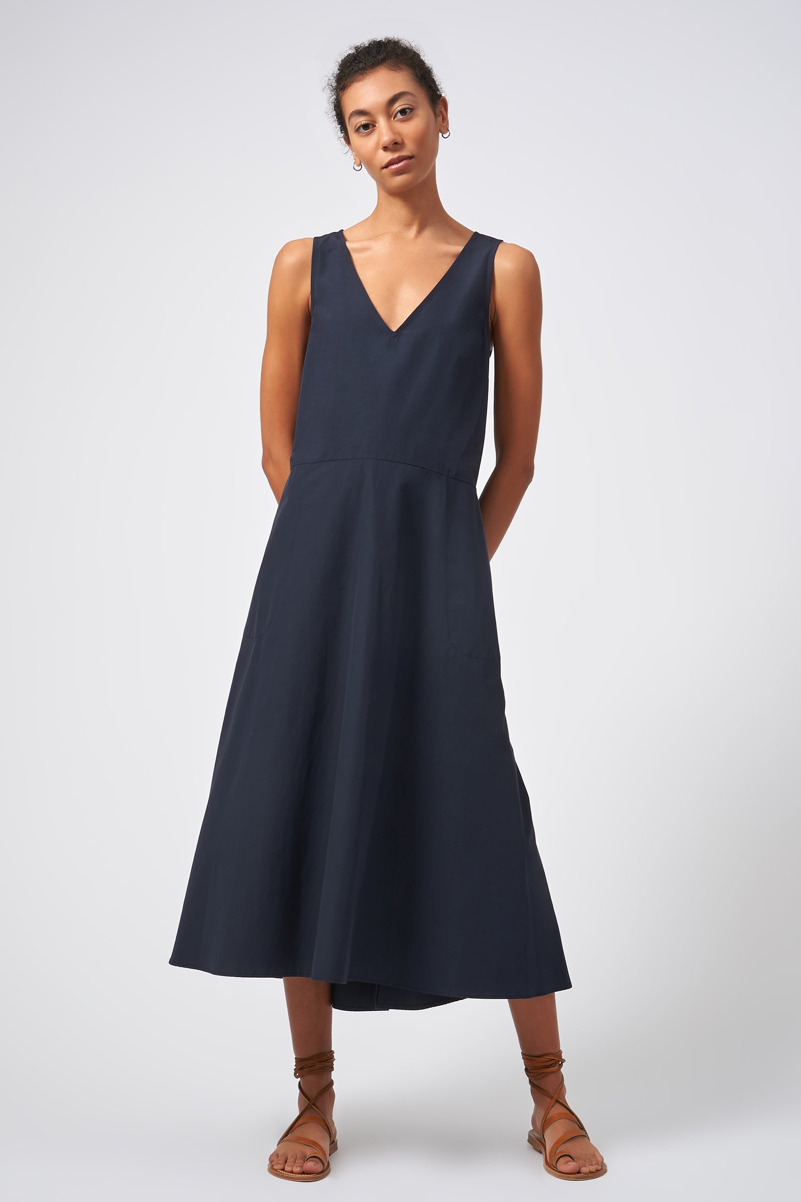 Kal Rieman Italian Broadcloth Navy Front View 2