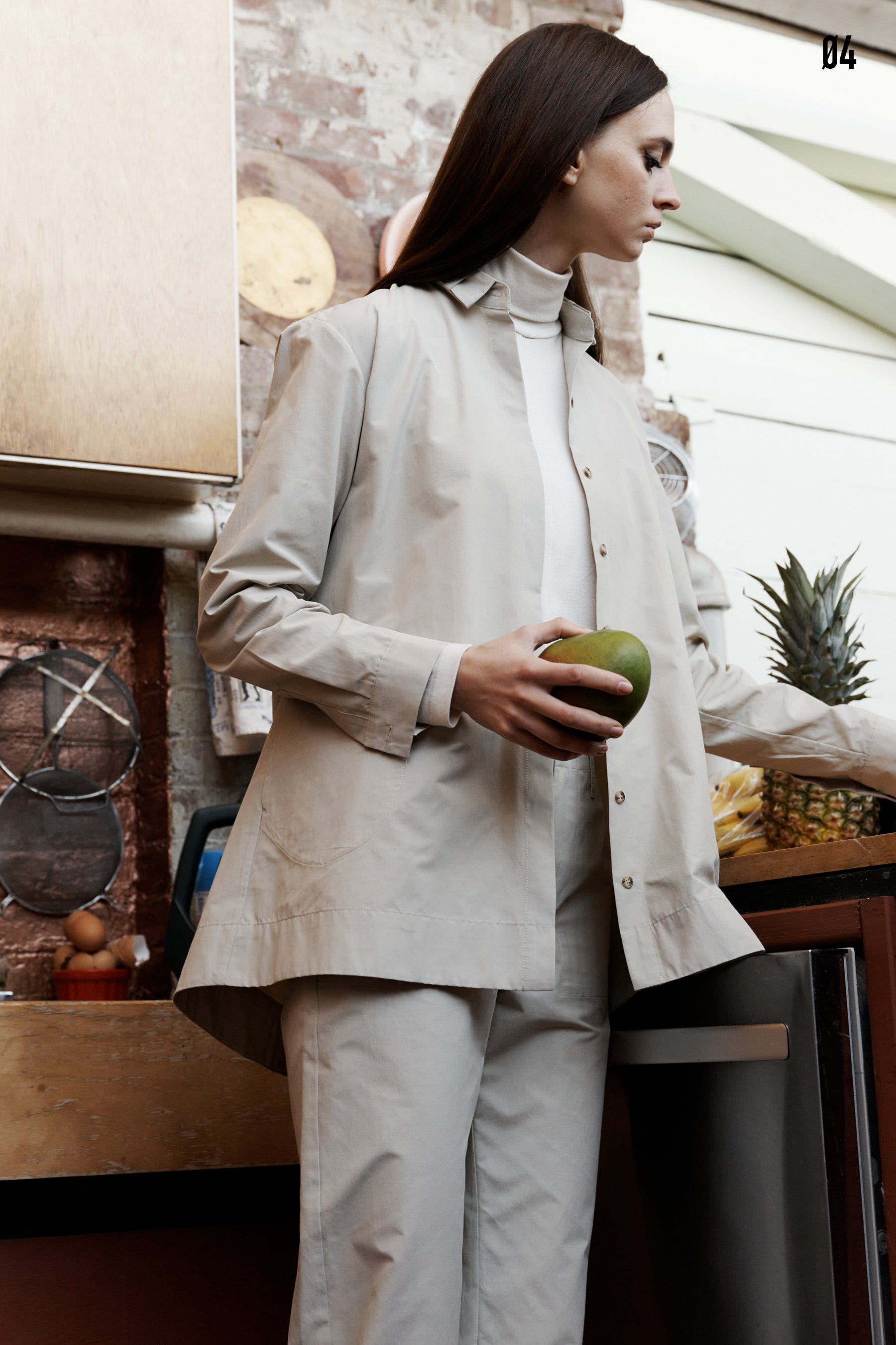 Francoise Cigarette Pant Khaki