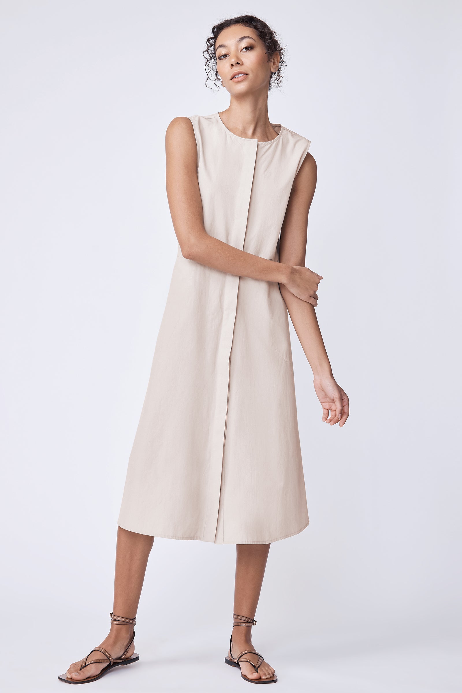 sand beige dress Asymmetric Draped Corset Dress in Bleached Sand