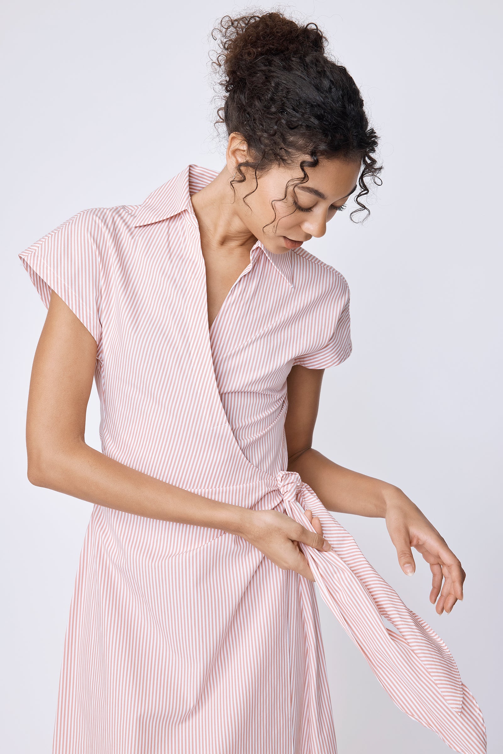 paige shirt dress Paige Handwoven Cotton Relaxed Shirt Dress in Blue and White Pin-Stripe XS
