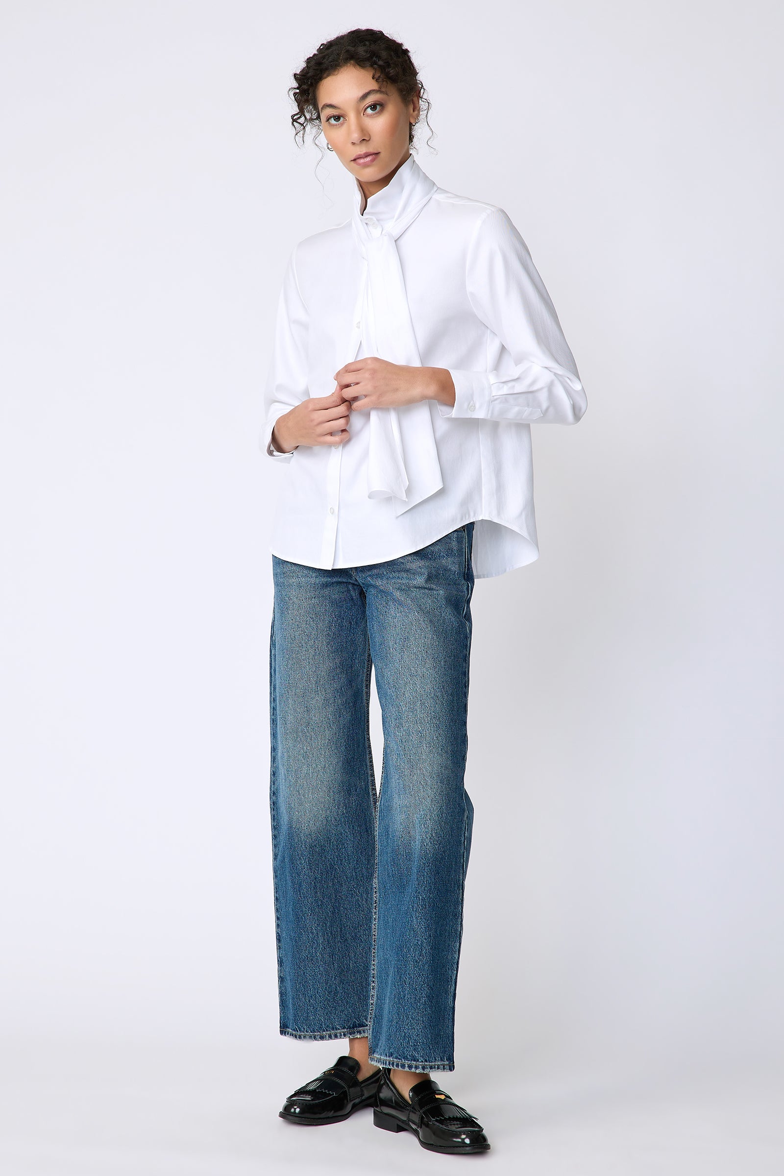 Demi Dress in Stone Italian Broadcloth – KAL RIEMAN