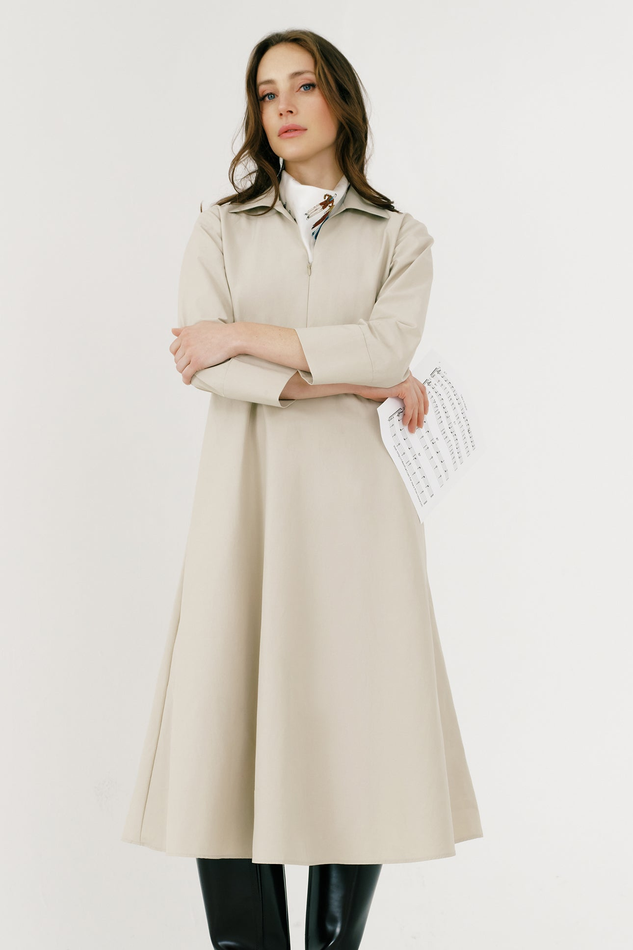 Sydney Dress Versatile Fall Dress in Navy & Classic Khaki L / Classic Khaki Sydney Dress Versatile Fall Dress in Navy & Classic Khaki L / Classic Khaki