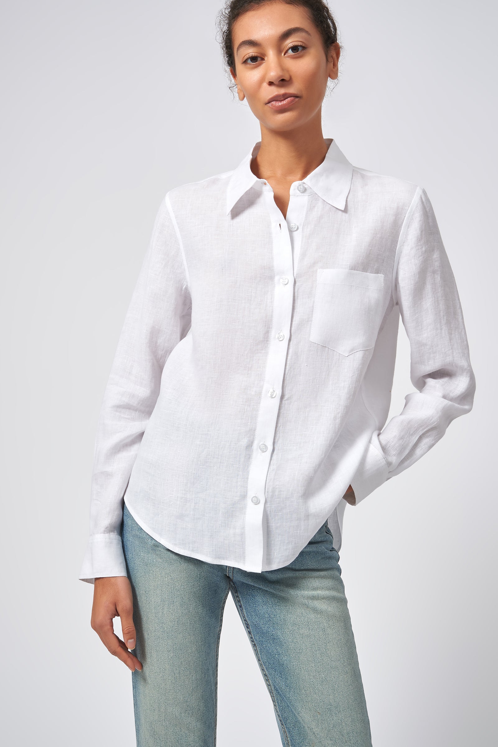 Summer Shirt - White Linen – KAL RIEMAN