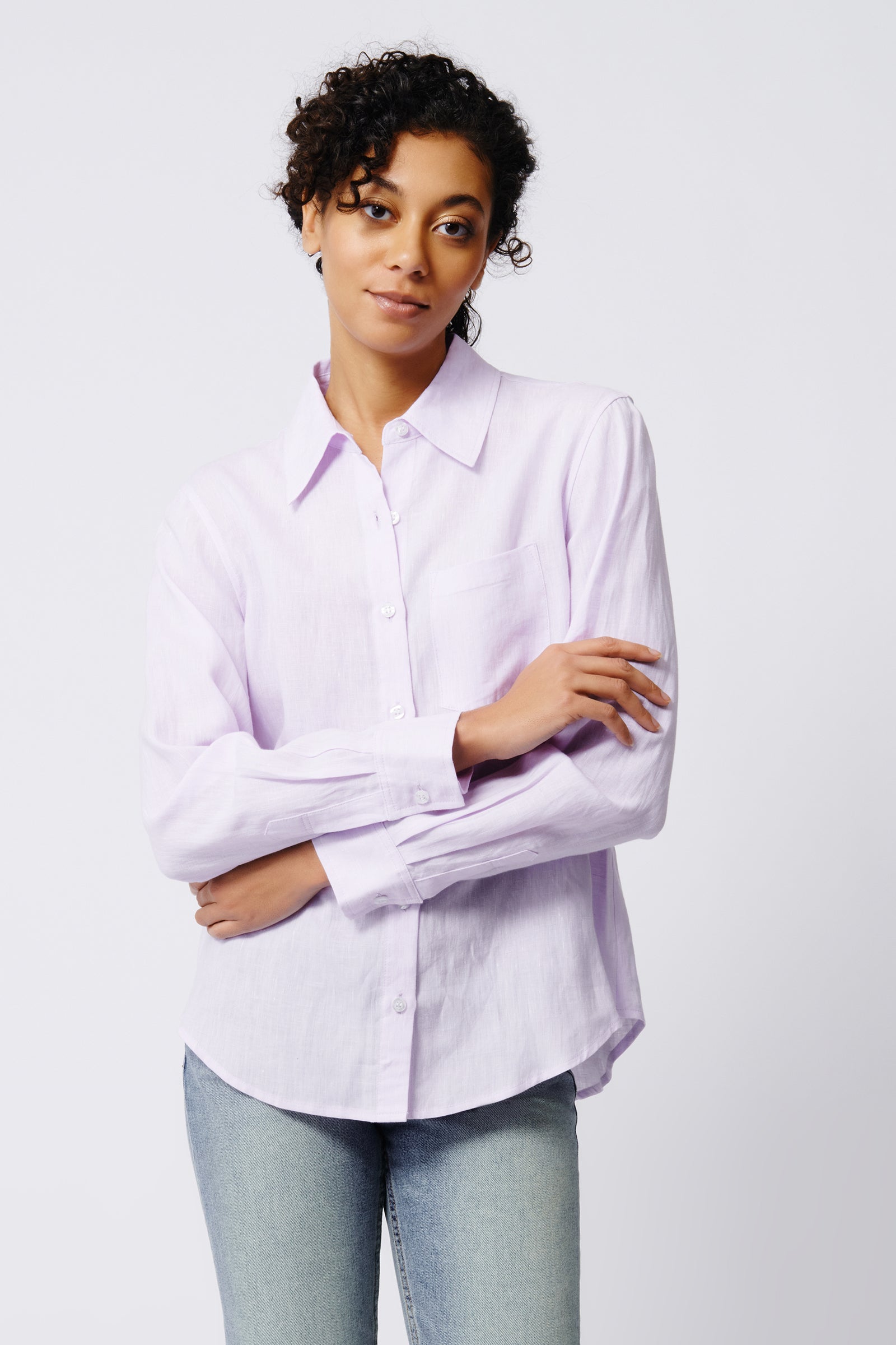 Summer Shirt in Lavender Made in European Linen – KAL RIEMAN
