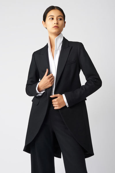 Tailored Tux Blazer in Black Made From 100% Japanese Wool – KAL RIEMAN